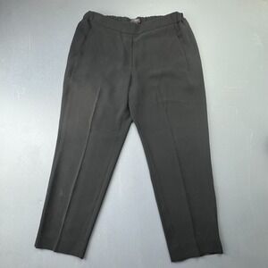 J.Crew Dress Pants Women's 12 Black Ankle Tapered Leg Work Trousers Slacks